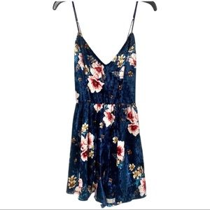Floral Velvet Romper